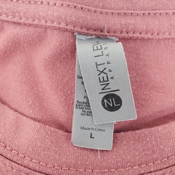 Next Level Women's Size Large T-Shirt Pink Bad Moms Club Short Sleeve=Flawed - Picture 4 of 8